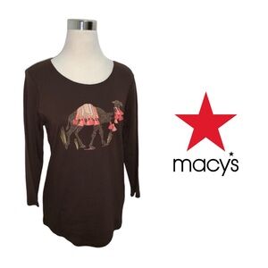 NWT Macy’s Summer Safari Top